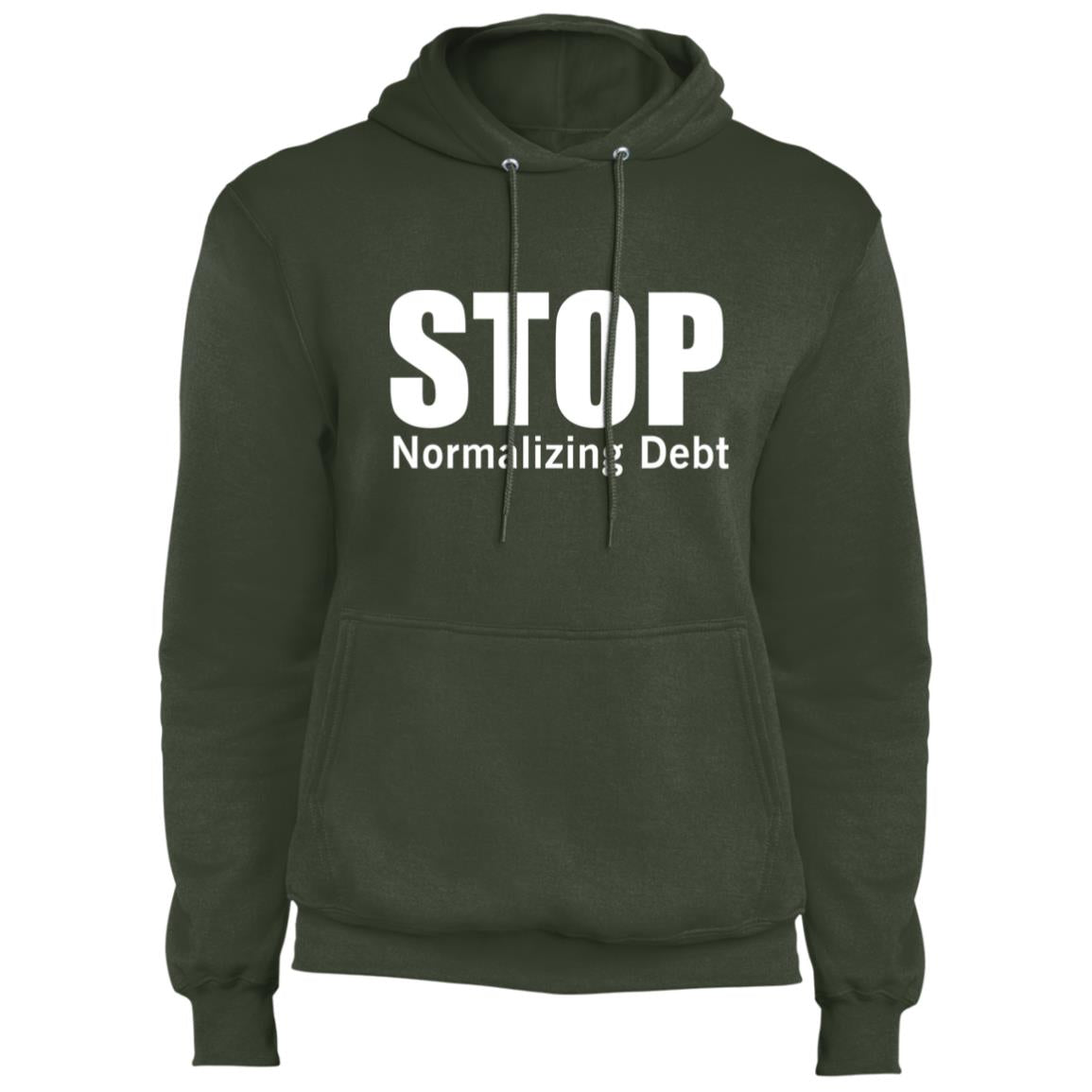 Stop Normalizing Debt - Fleece Pullover Hoodie