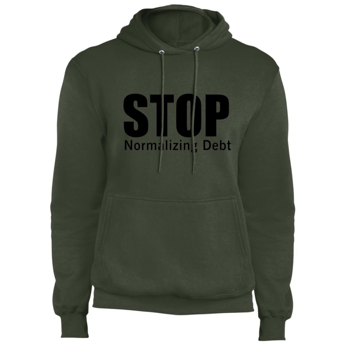 Stop Normalizing Debt - Fleece Pullover Hoodie