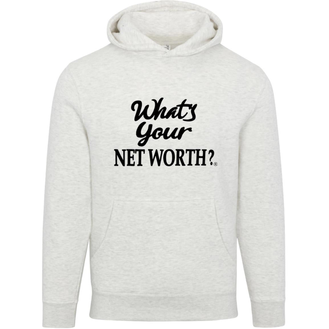 Whats Your Networth Black - Unisex Premium Pullover Hooded Sweatshirt