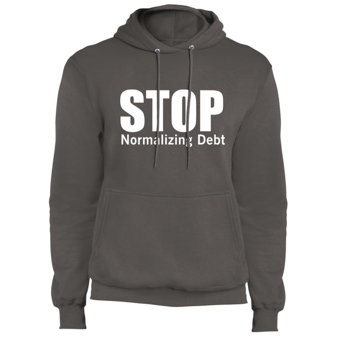 Stop Normalizing Debt - Fleece Pullover Hoodie