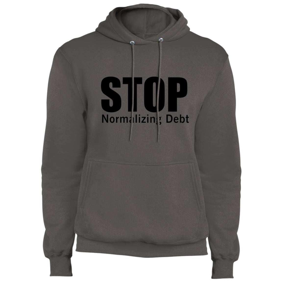 Stop Normalizing Debt - Fleece Pullover Hoodie