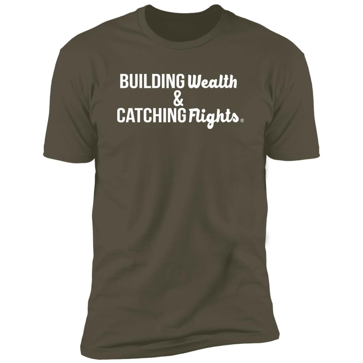 Building Wealth & Catching Flights Premium Short Sleeve T-Shirt