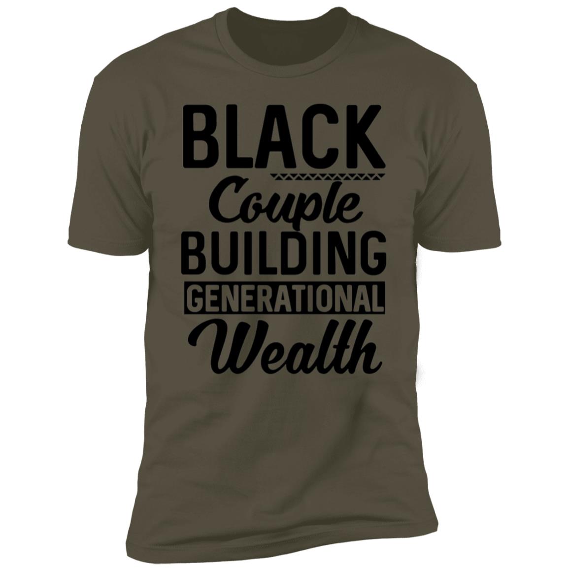 Black Couple Building Generational Wealth - Premium Short Sleeve T-Shirt